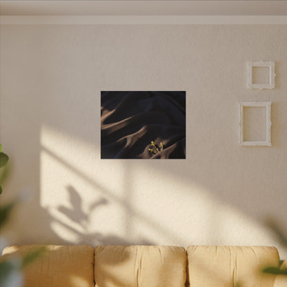 Silk Drape Shadow Zen Canvas Art | Luxurious Dark Japandi Art