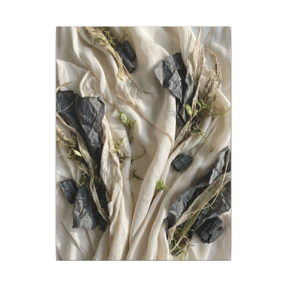 Spring Silk Drape Texture Canvas Art | Warm Decor