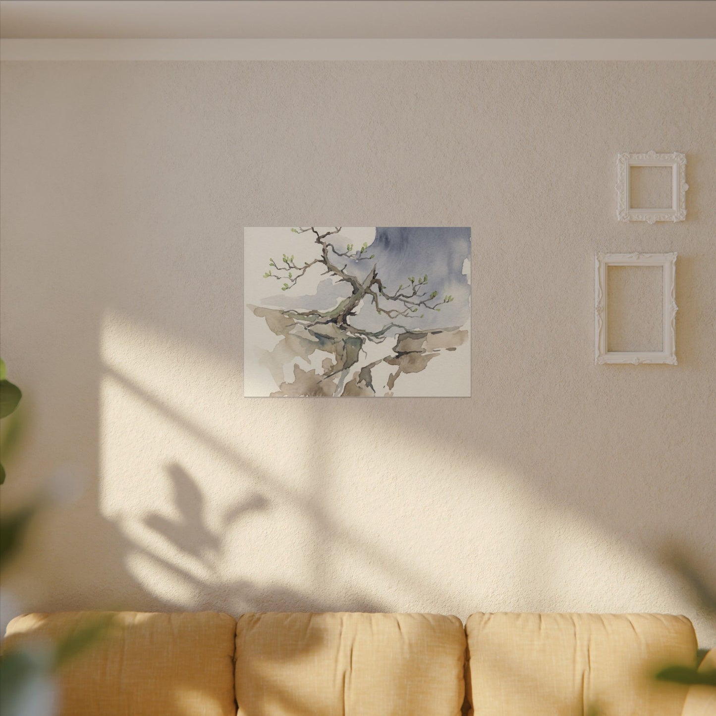 Moonlight Pine Tree Canvas Art - Japandi Ma