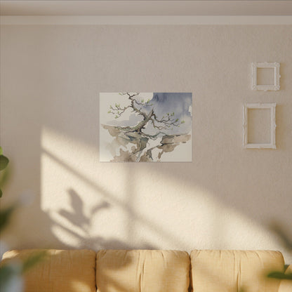 Moonlight Pine Tree Canvas Art - Japandi Ma