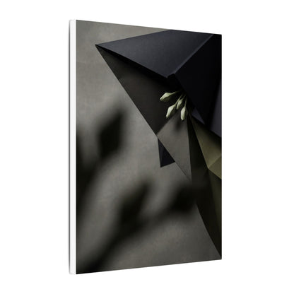 Paper Fold Moody Minimal Canvas Art | Luxurious Dark Japandi Art