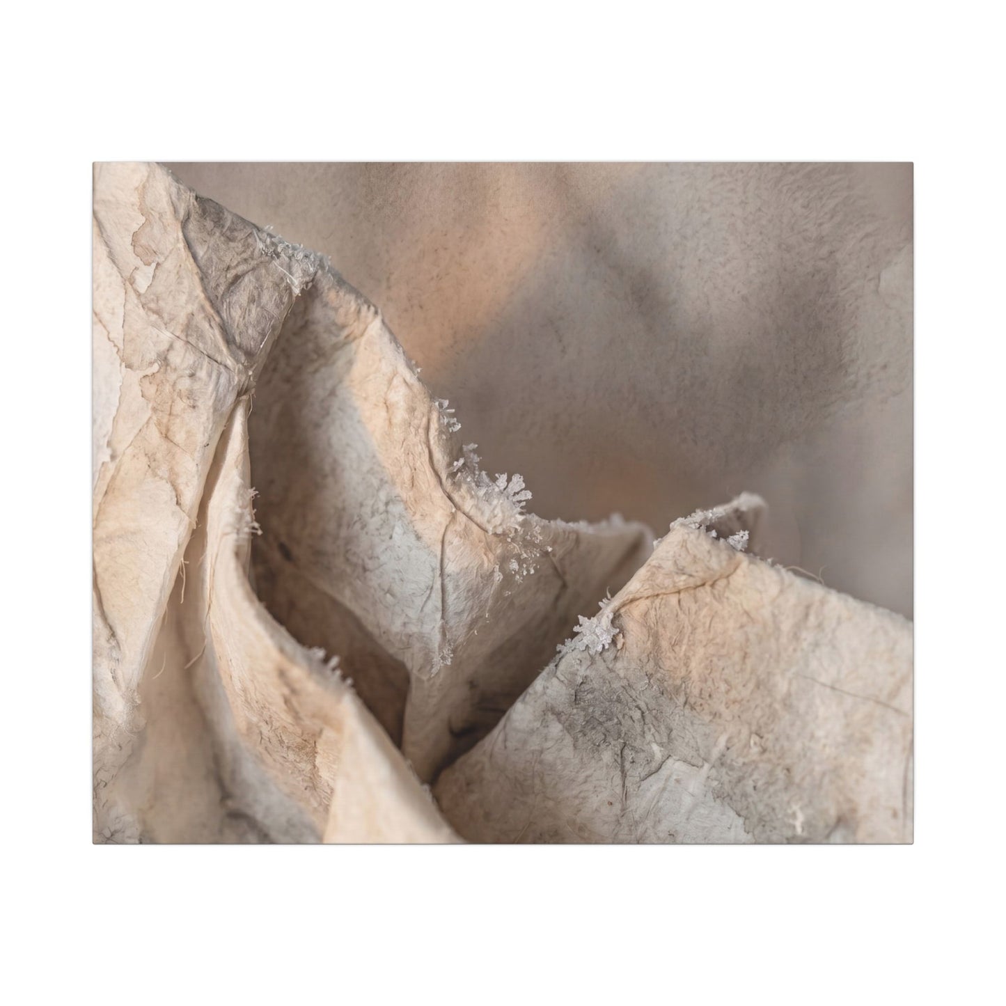 Japandi Paper Fold in Candlelight | Watercolor Canvas Art