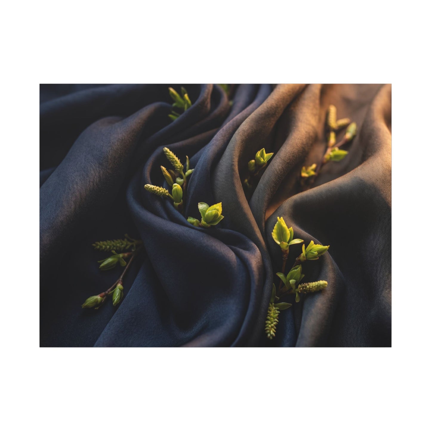 Spring Silk Drape Moody Minimal Canvas Art | Luxurious Decor
