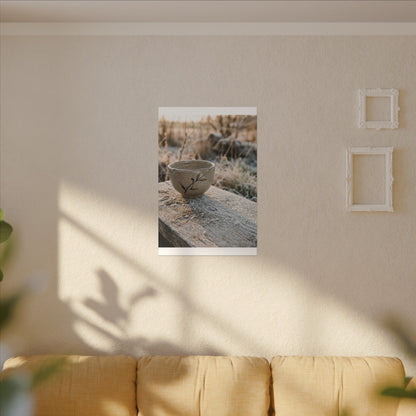 Golden Hour Ceramic Bowl Canvas Art - Japandi Ma