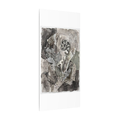 Japandi Fern Unfurling in Overcast | Texture Canvas Art