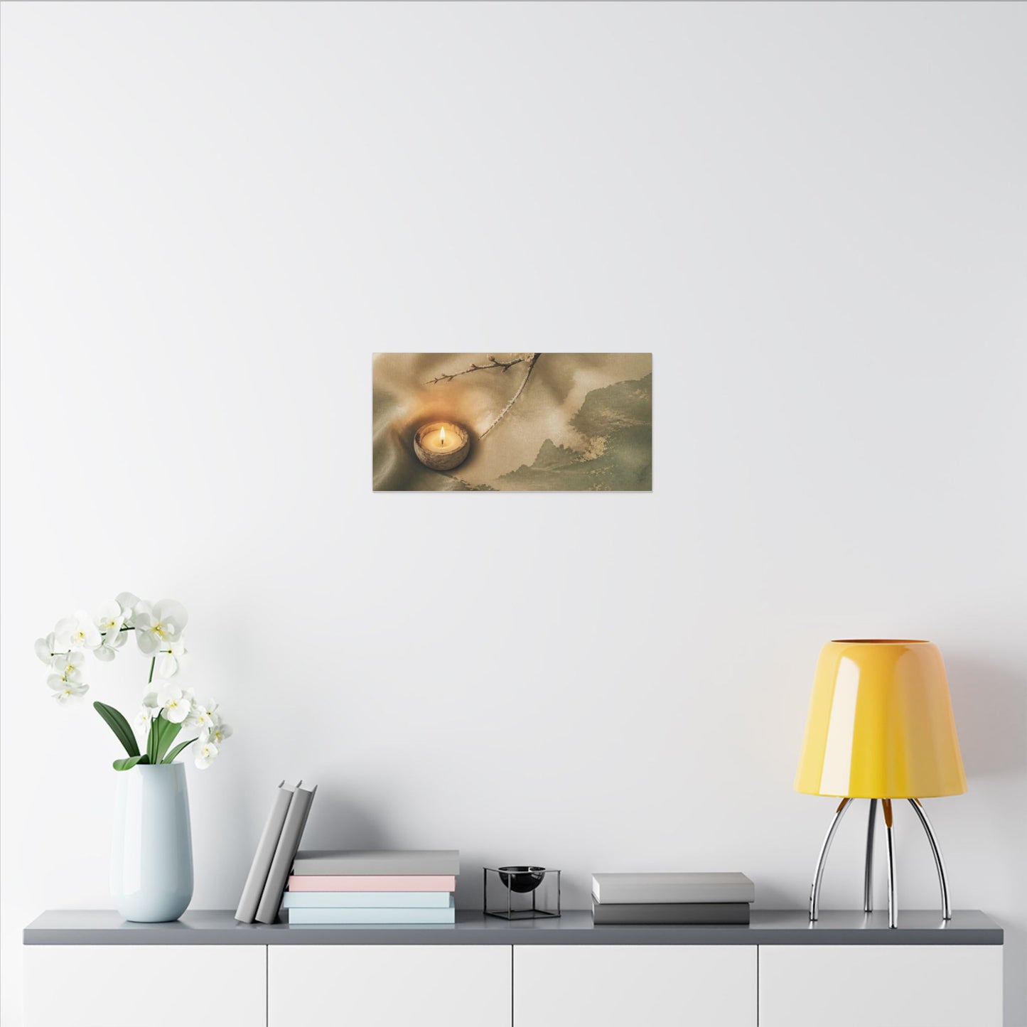 Silk Drape Japanese Pattern Canvas Art | Warm Japandi Art