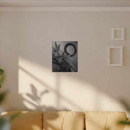 Winter Paper Fold Enso Canvas Art | Serene Decor