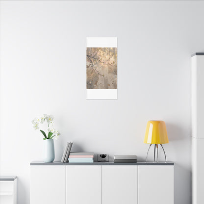 Summer Cherry Blossom Texture Canvas Art | Neutral Decor