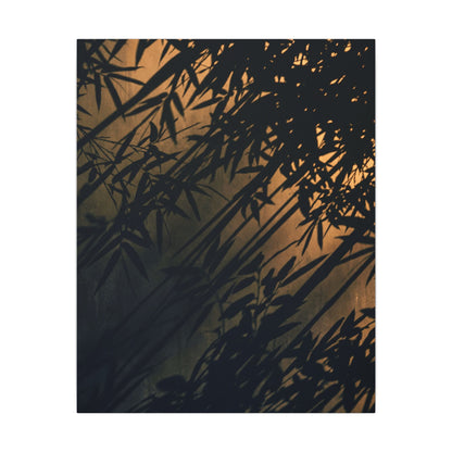 Sophisticated Shadow Play Canvas Art - Shadow Zen Dark Japandi
