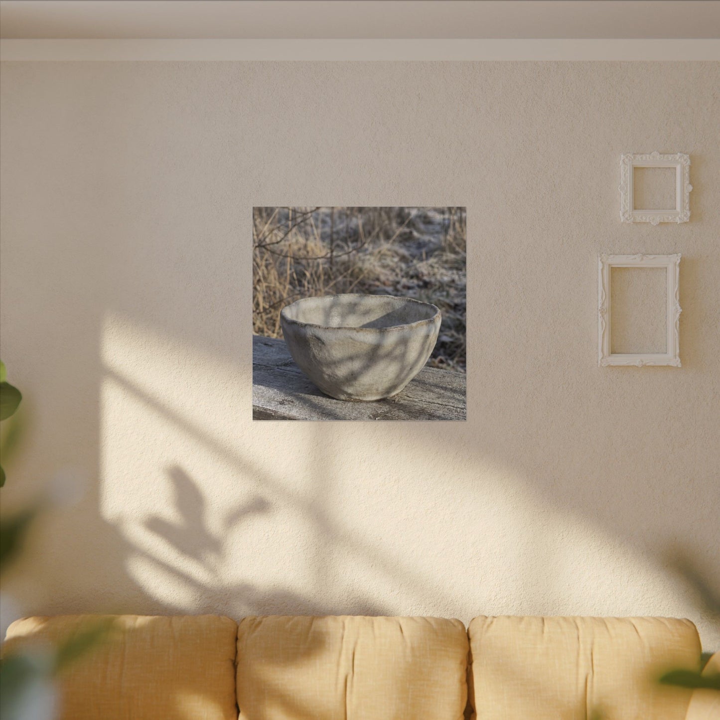 Dappled Ceramic Bowl Canvas Art - Japandi Fukinsei
