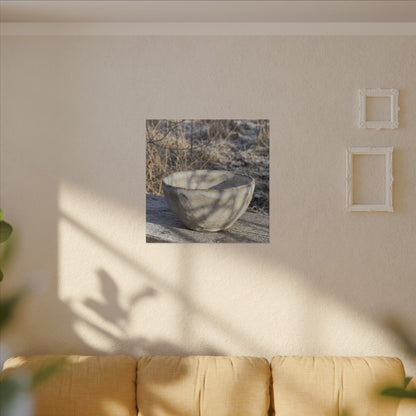 Dappled Ceramic Bowl Canvas Art - Japandi Fukinsei