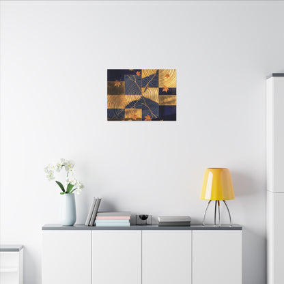 Autumn Water Ripple Crackle Gold Canvas Art | Artful Decor