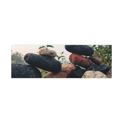 River Stones Canvas Art | Spring Kintsugi Broken Beauty Art