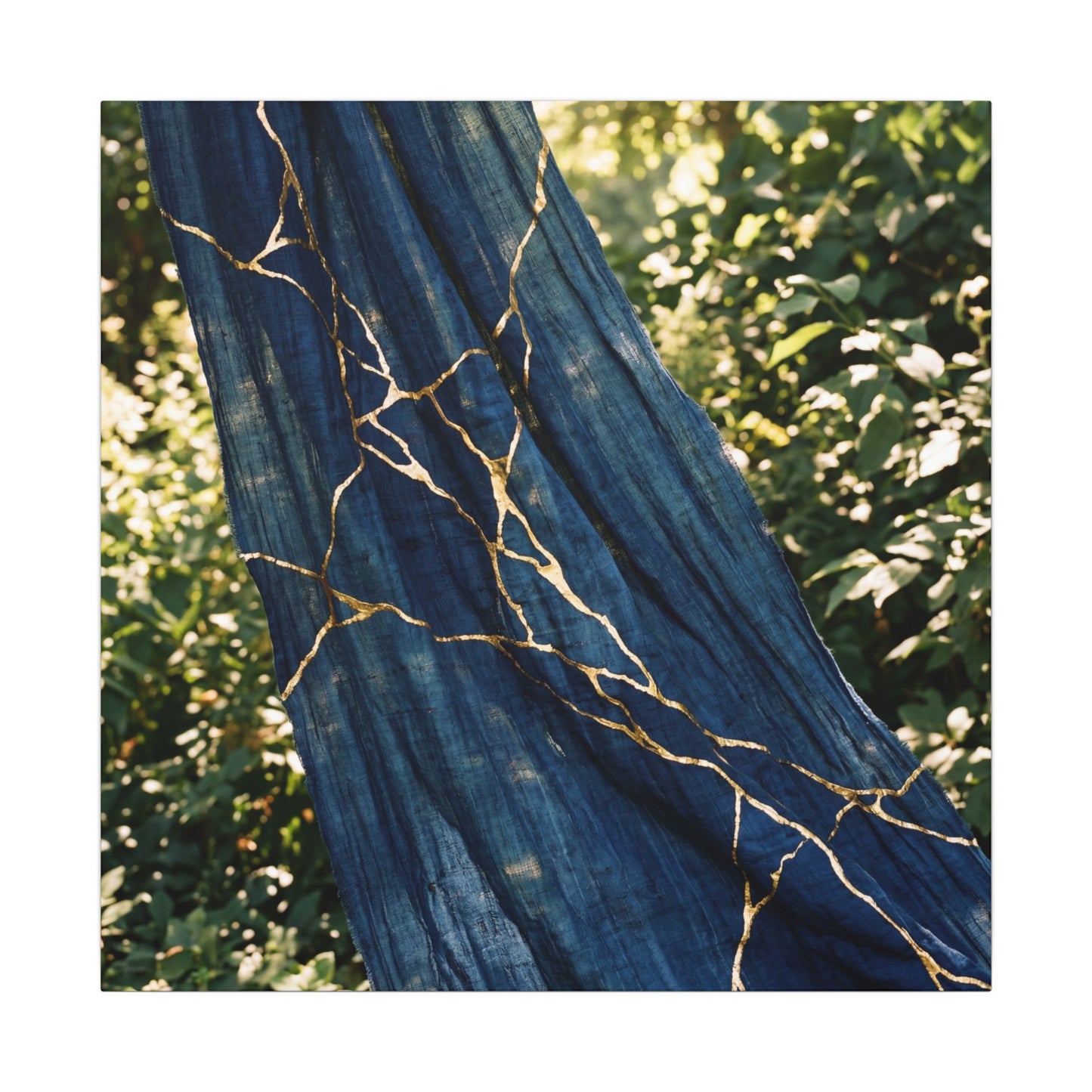 Resilient Silk Drape Canvas Art - Gold Repair Kintsugi