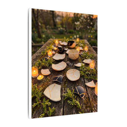 Broken Pottery Spring Canvas Art | Kintsugi Beautiful Design