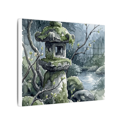 Moonlight Stone Lantern Canvas Art - Japandi Seijaku