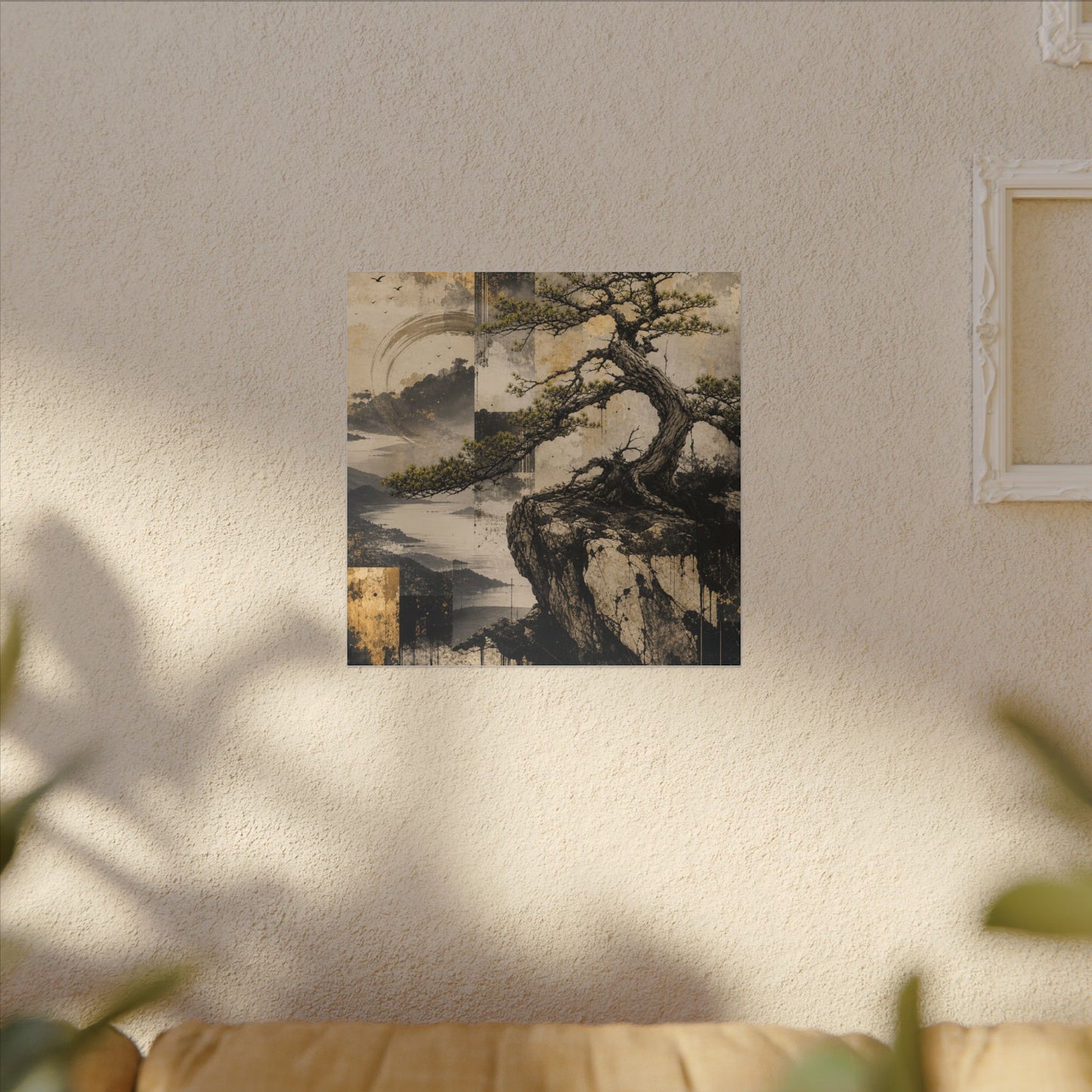 Golden Hour Pine Tree Canvas Art - Japandi Datsuzoku