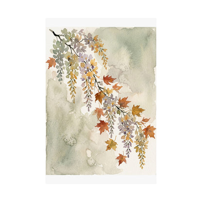 Golden Hour Wisteria Wall Art Print - Japandi Ma