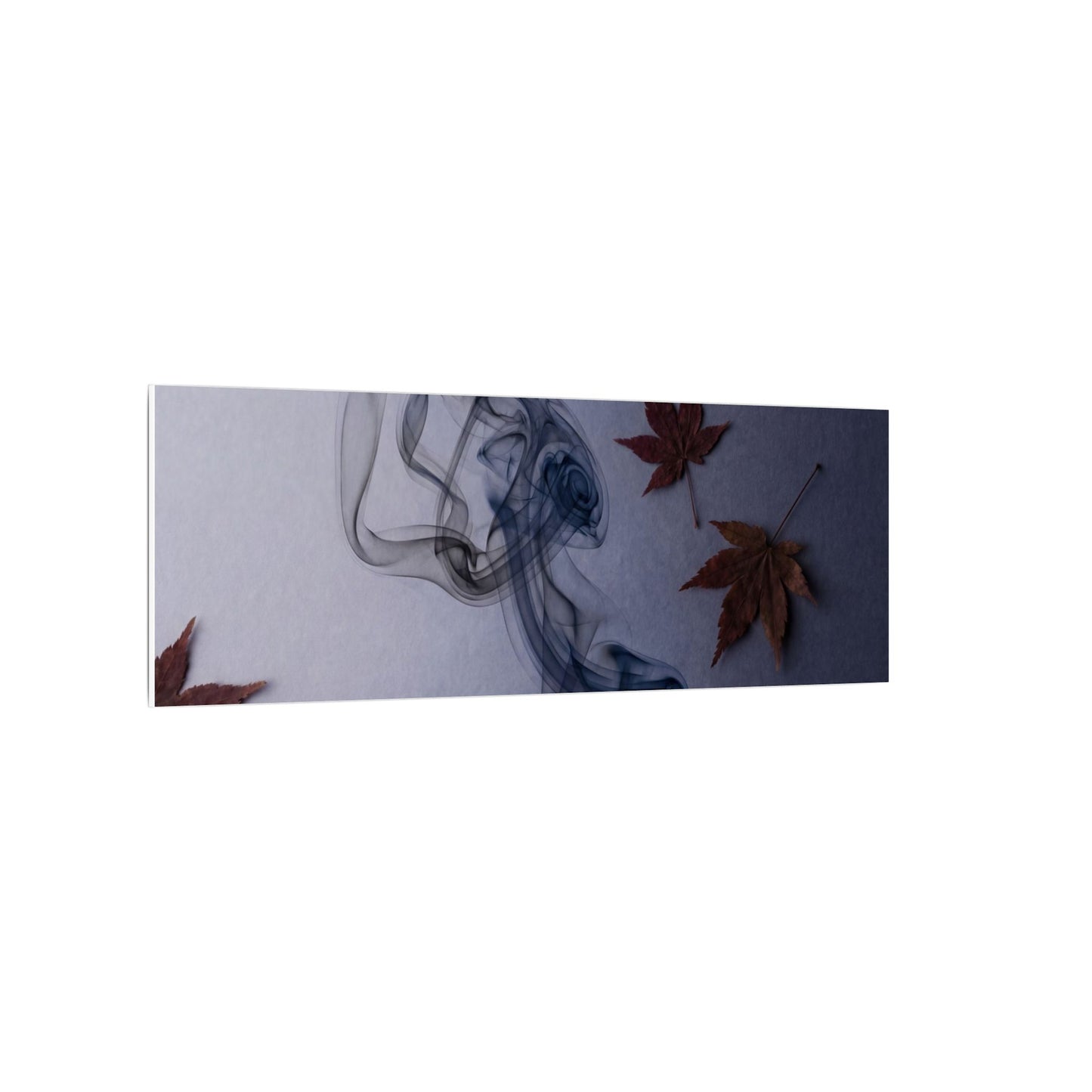 Dark Japandi Incense Smoke in Dawn | Moody Minimal Canvas Art