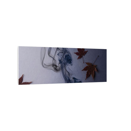 Dark Japandi Incense Smoke in Dawn | Moody Minimal Canvas Art