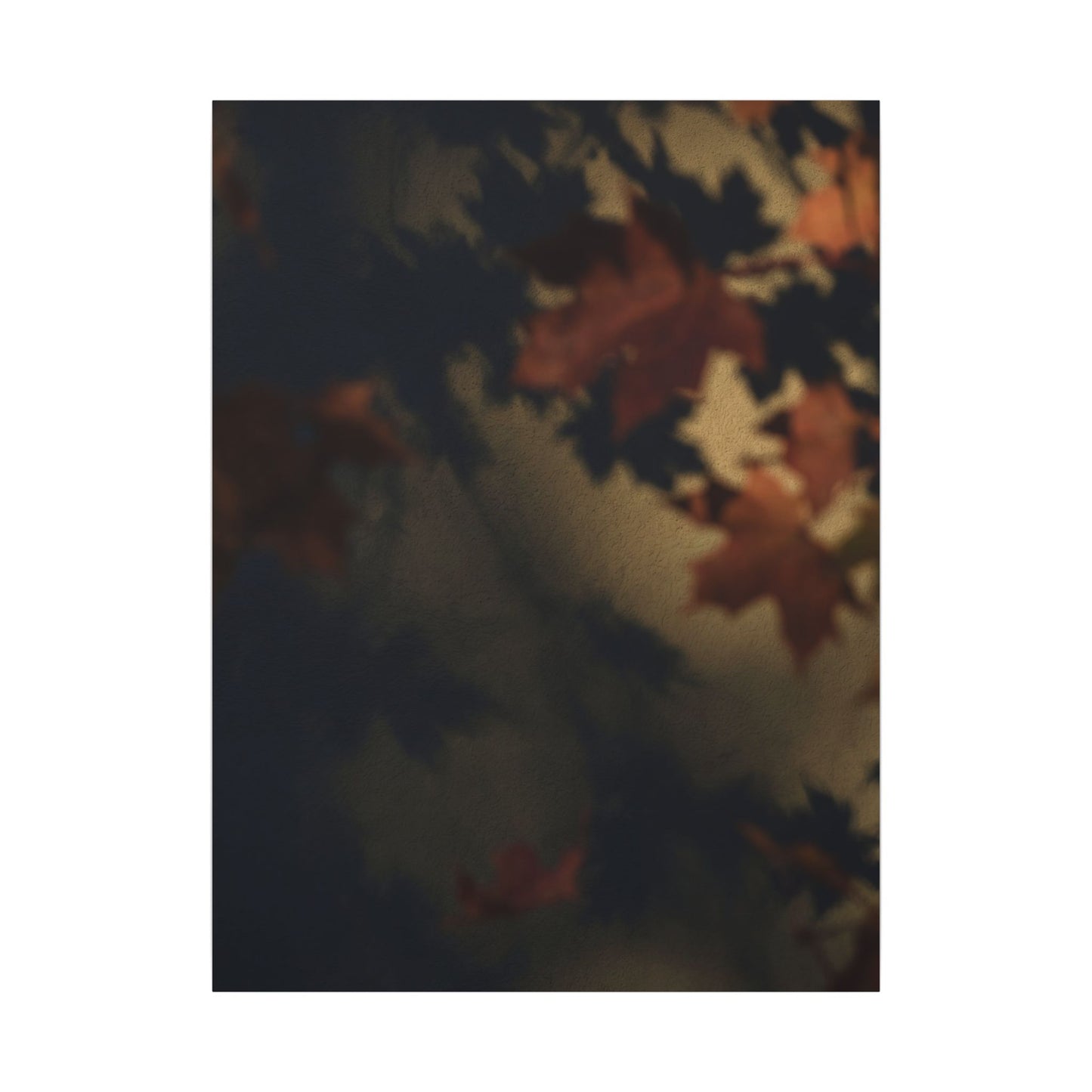 Shadow Play Canvas Art | Autumn Dark Japandi Moody Minimal Art