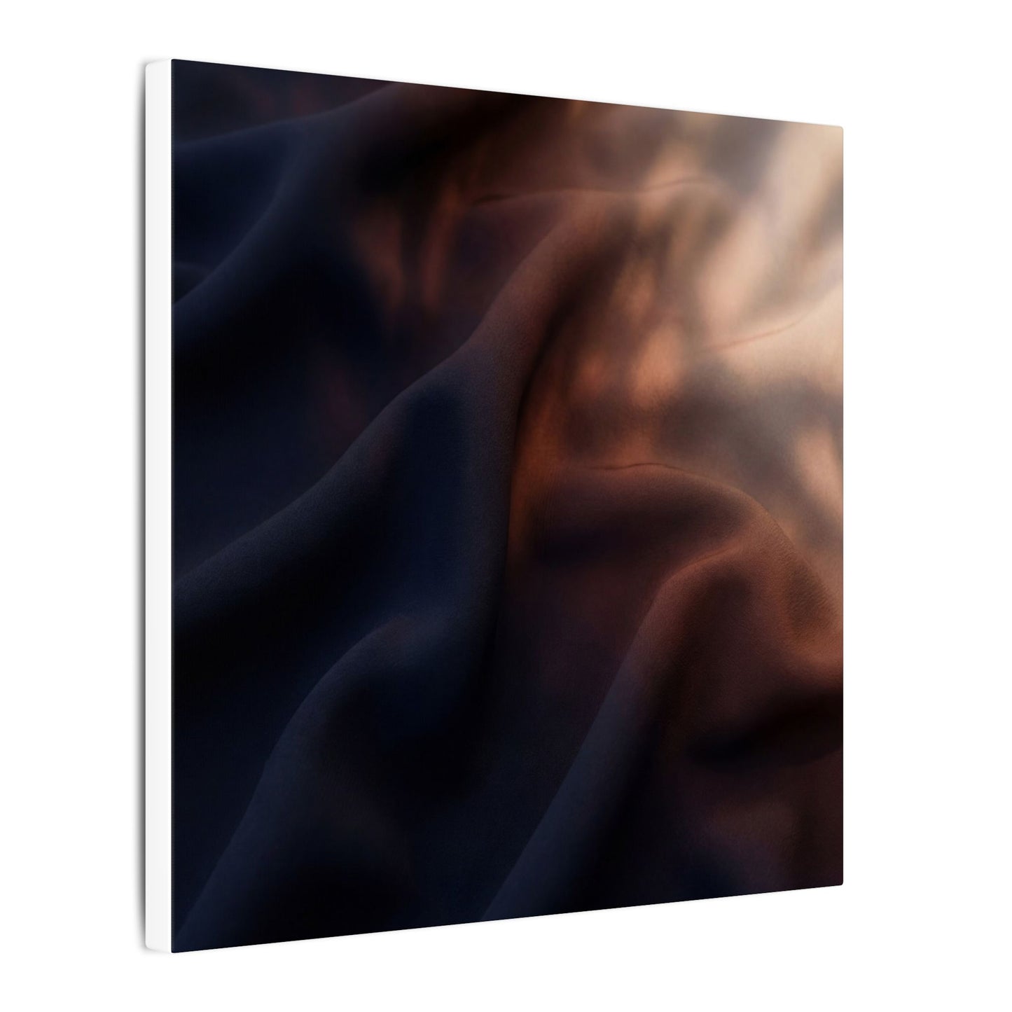 Dark Japandi Silk Drape in Dawn | Shadow Zen Canvas Art