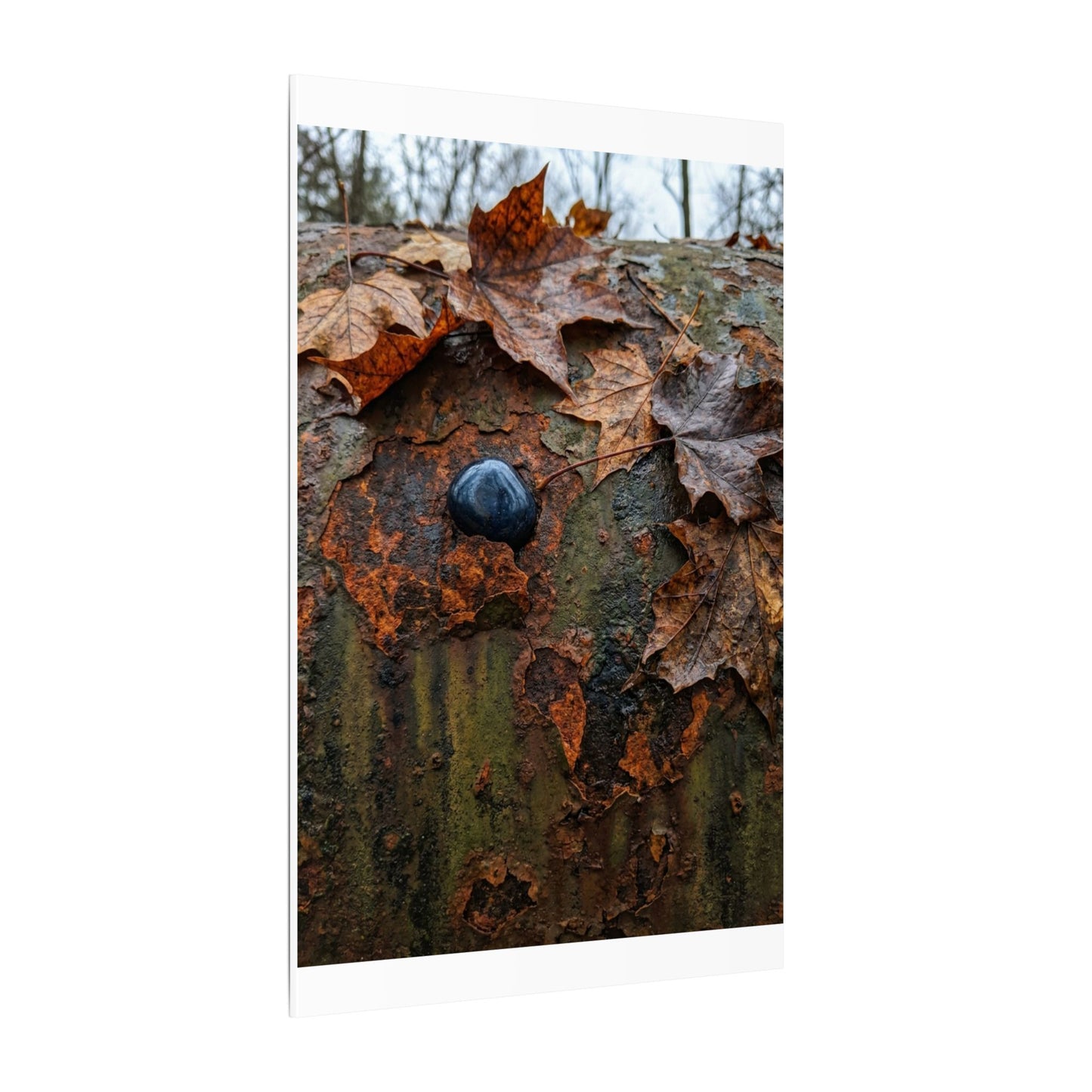 Datsuzoku Rust Patina Canvas Art - Dark Japandi Moody Minimal