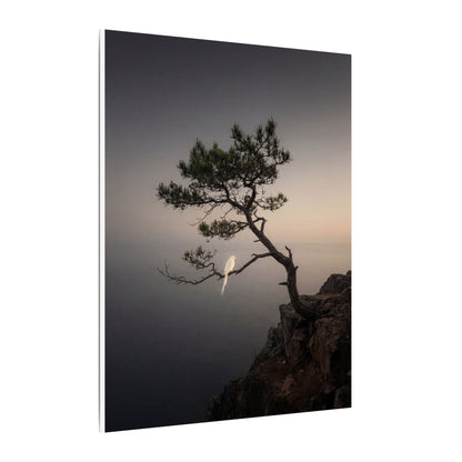 Dawn Pine Tree Canvas Art - Dark Japandi Datsuzoku