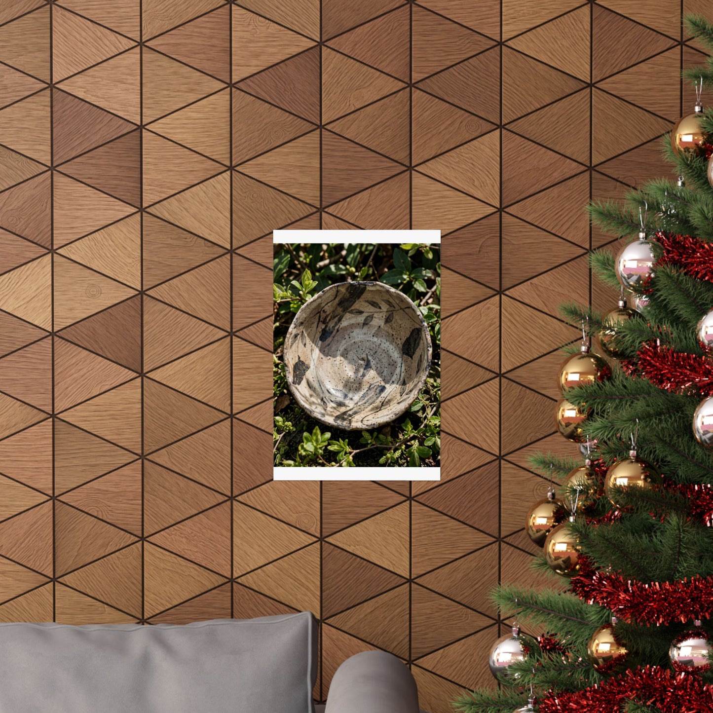 Ceramic Bowl Japanese Pattern Wall Art Print | Elegant Japandi Art