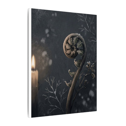 Candlelight Fern Unfurling Canvas Art - Japandi Ma