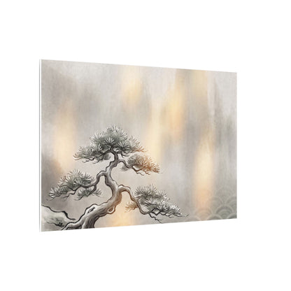 Pine Tree Canvas Art | Winter Japandi Japanese Pattern Art