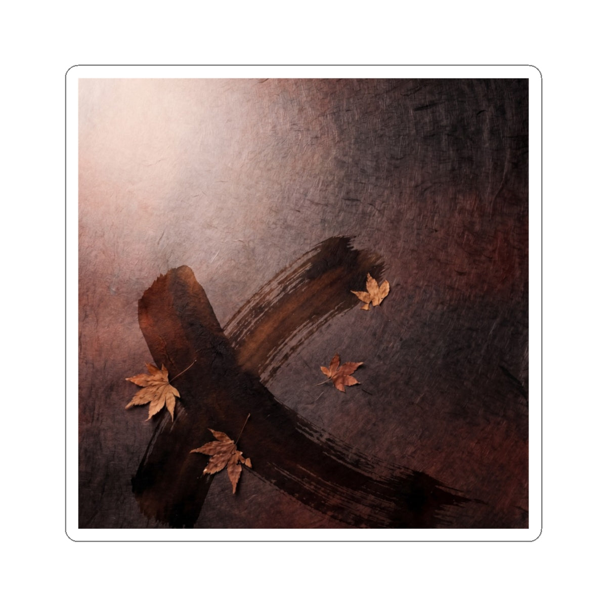 Shibui Ink Brushstroke Sticker - Dark Japandi Moody Minimal Art Print