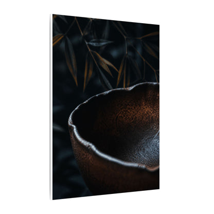 Luxurious Ceramic Bowl Canvas Art - Shadow Zen Dark Japandi