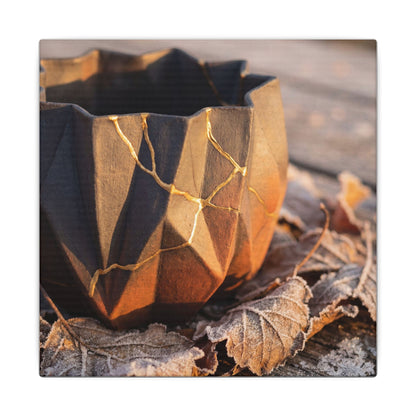 Paper Fold Gold Repair Canvas Art | Philosophical Kintsugi Art