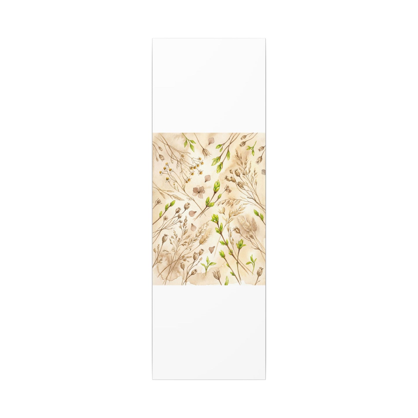 Spring Dried Flowers Watercolor Canvas Art | Earthy Decor