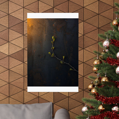 Bold Rust Patina Wall Art Print - Moody Minimal Dark Japandi