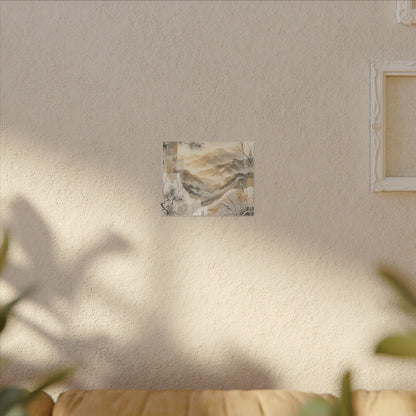 Shibui Mountain Mist Canvas Art - Japandi Japanese Pattern