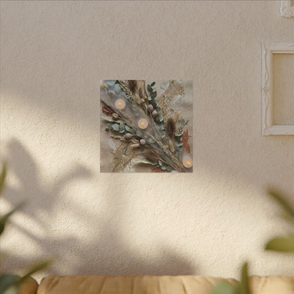 Candlelight Dried Flowers Canvas Art - Japandi Kanso