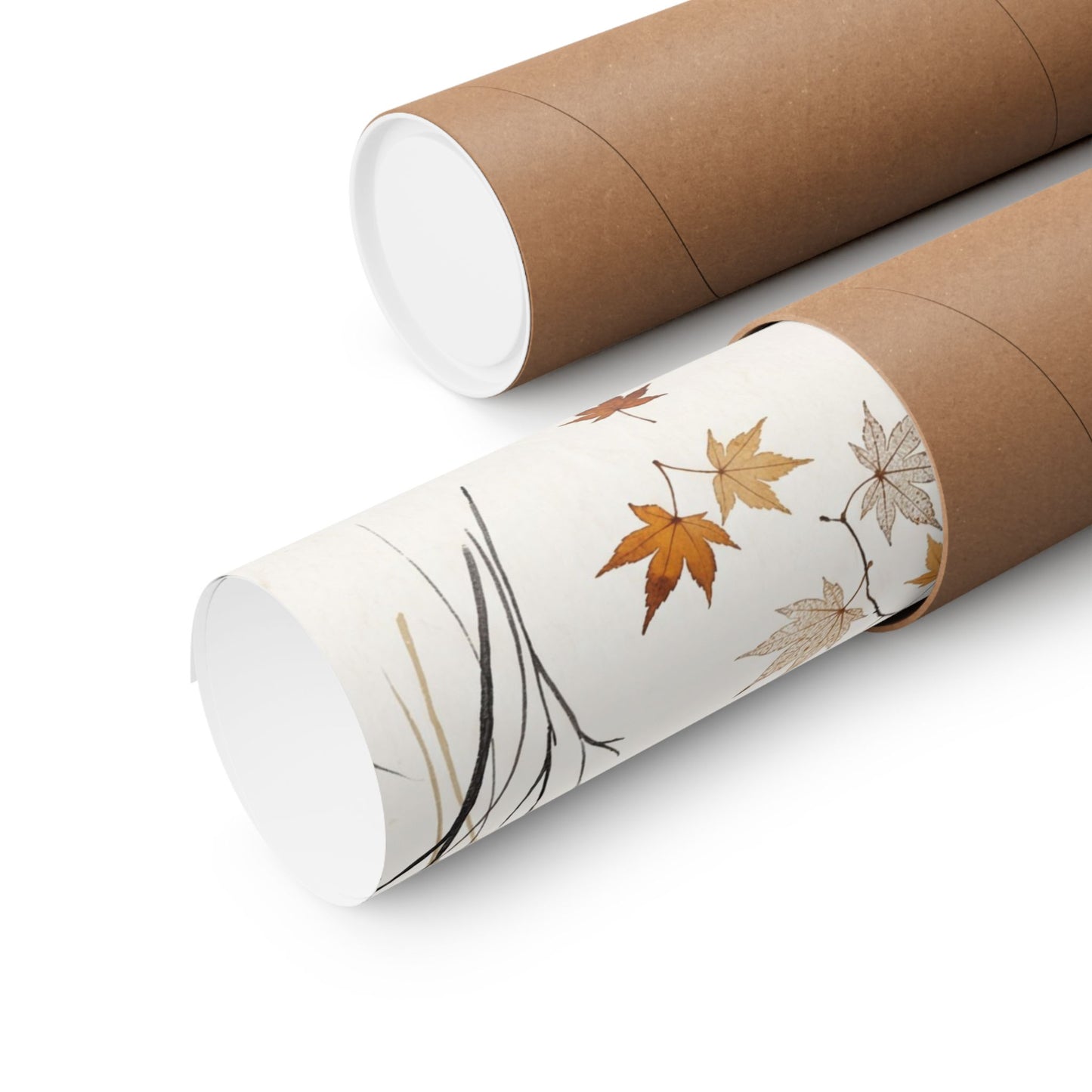 Dried Flowers Wall Art Print | Autumn Japandi Japanese Pattern Art