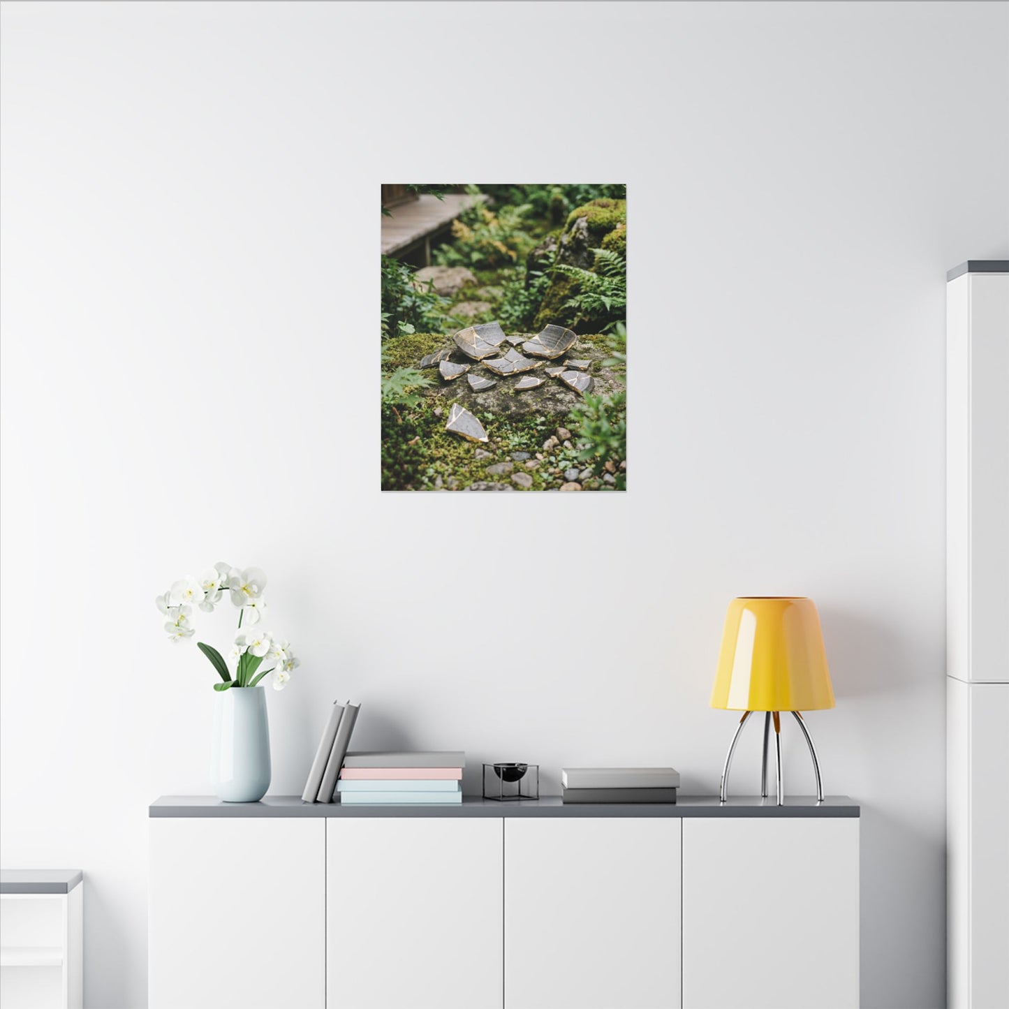 Summer Broken Pottery Gold Repair Canvas Art | Resilient Decor