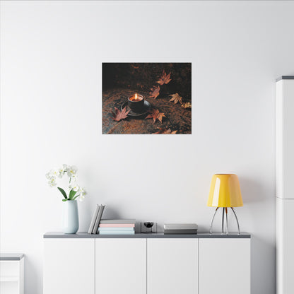 Autumn Rust Patina Shadow Zen Canvas Art | Sophisticated Decor