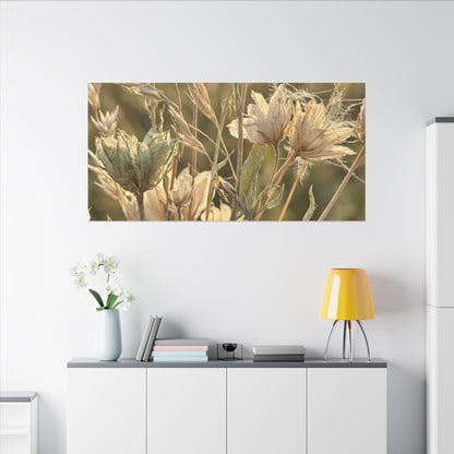 Summer Dried Flowers Minimal Line Canvas Art | Cozy Decor