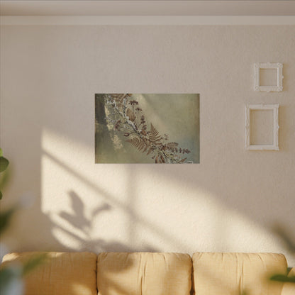 Winter Dried Flowers Forest Whimsy Canvas Art | Earthy Decor