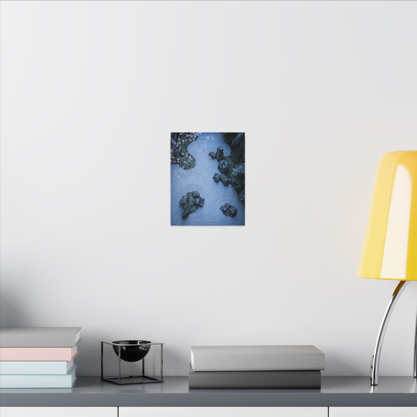 Contemplative Cherry Blossom Canvas Art - Karesansui Zen