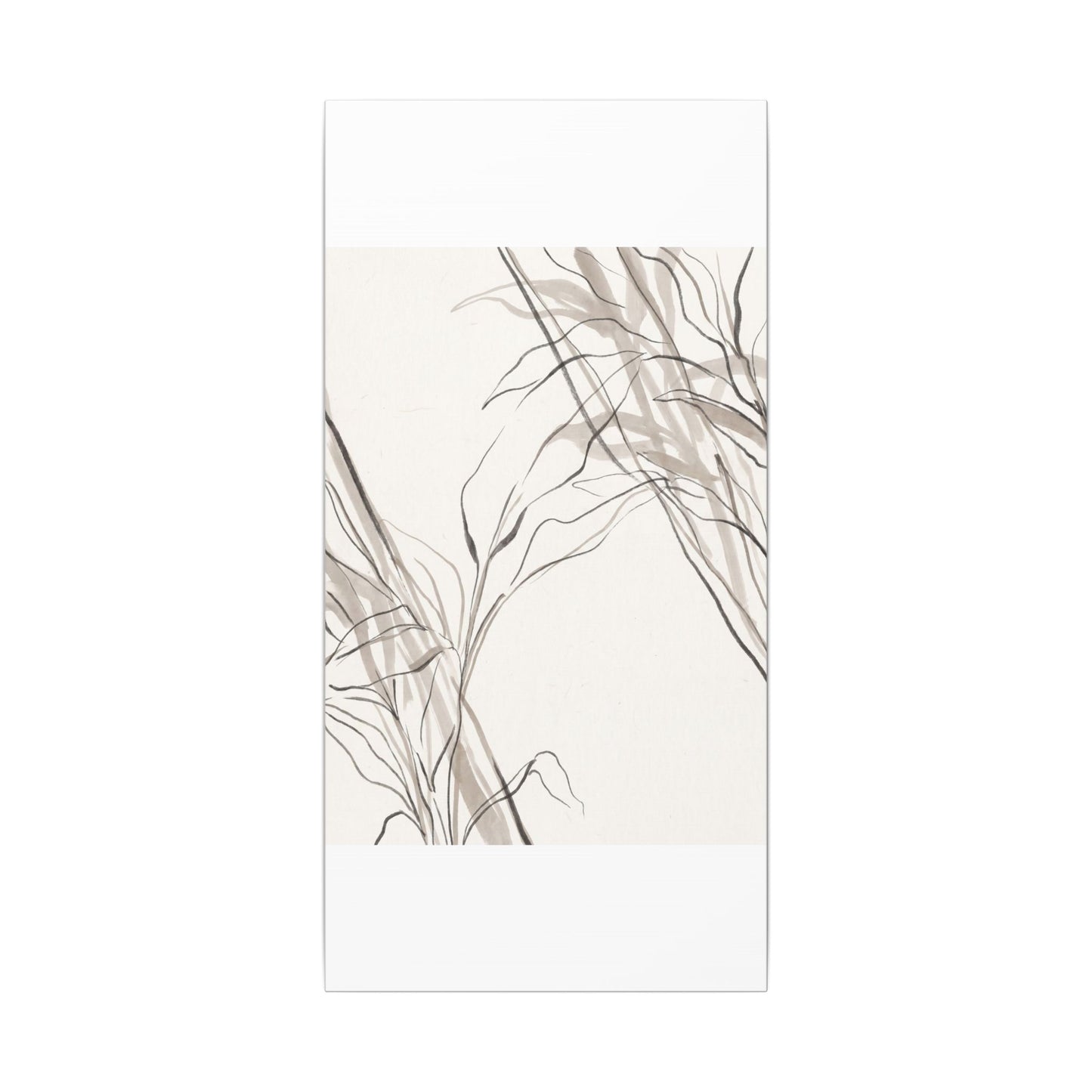 Neutral Shoji Screen Canvas Art - Minimal Line Japandi