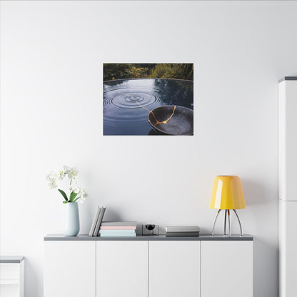 Kintsugi Water Ripple in Overcast | Broken Beauty Canvas Art