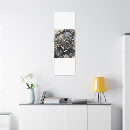 Koi Pond Canvas Art | Winter Japandi Japanese Pattern Art