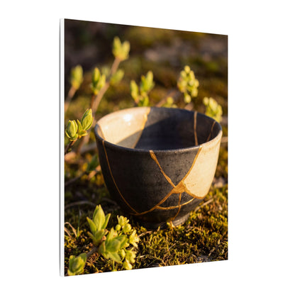 Seijaku Broken Pottery Canvas Art - Kintsugi Gold Repair