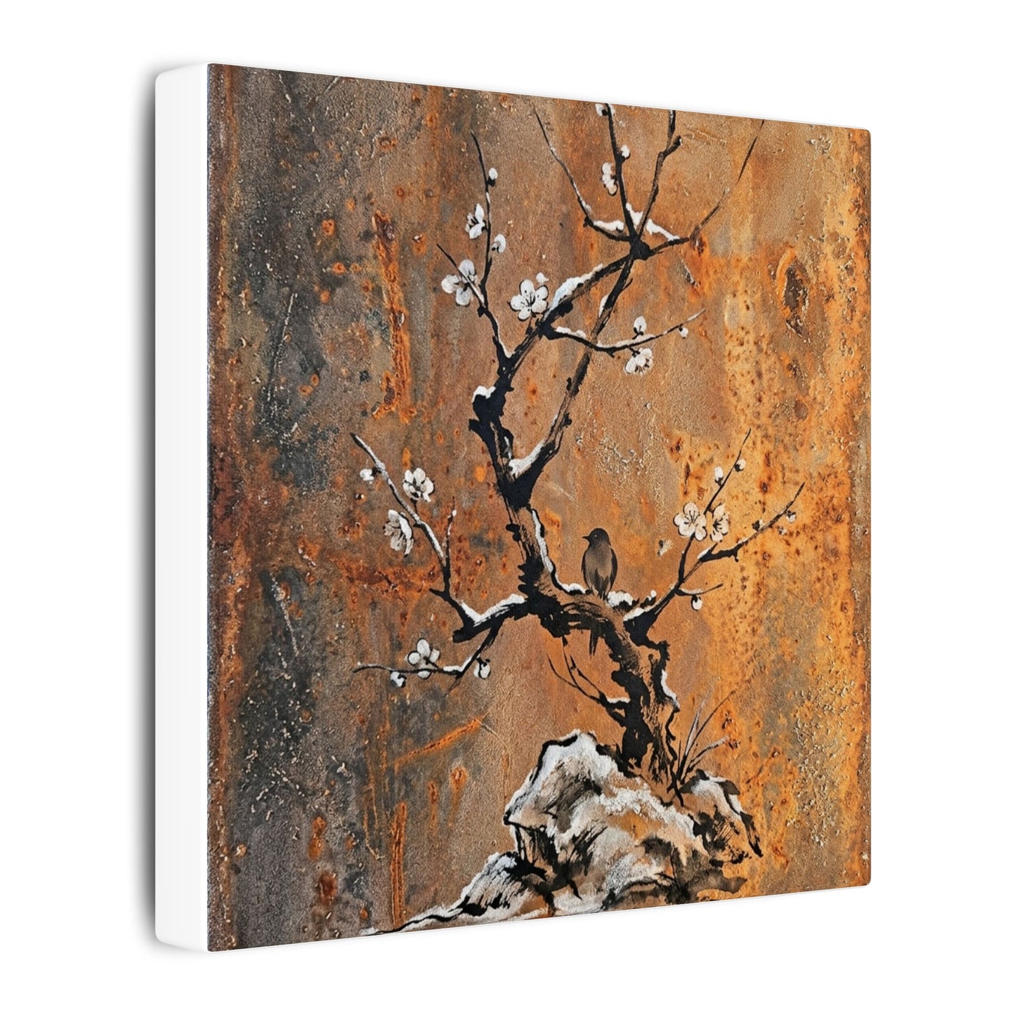Datsuzoku Rust Patina Canvas Art - Zen Sumi E