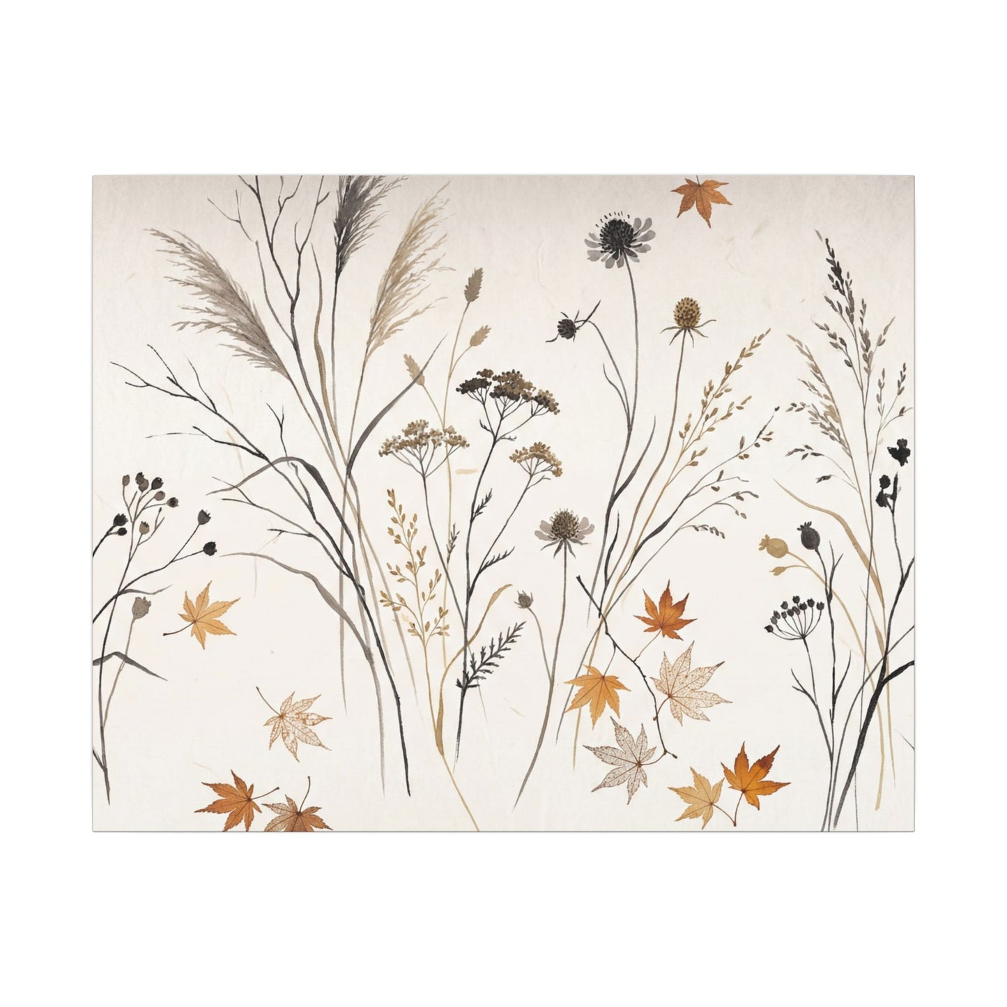 Dawn Dried Flowers Canvas Art - Japandi Kanso